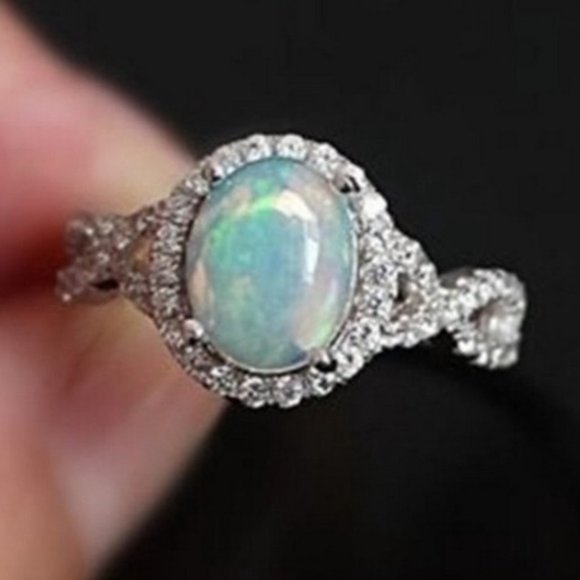 Opal Sterling Silver Ring - Picture 3 of 4